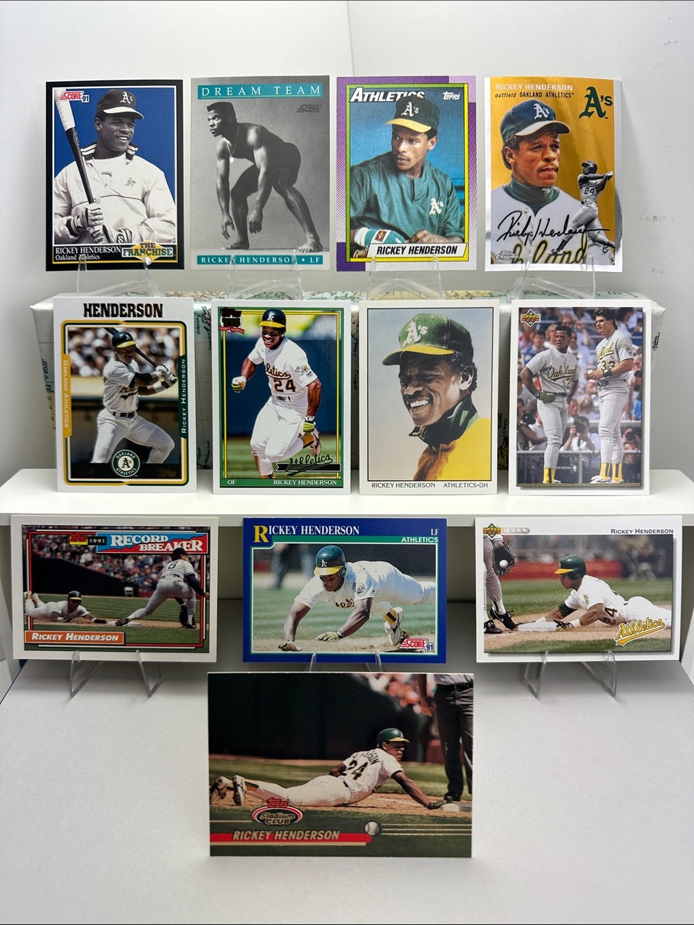 Ricky Henderson Oakland A’s lot of 12